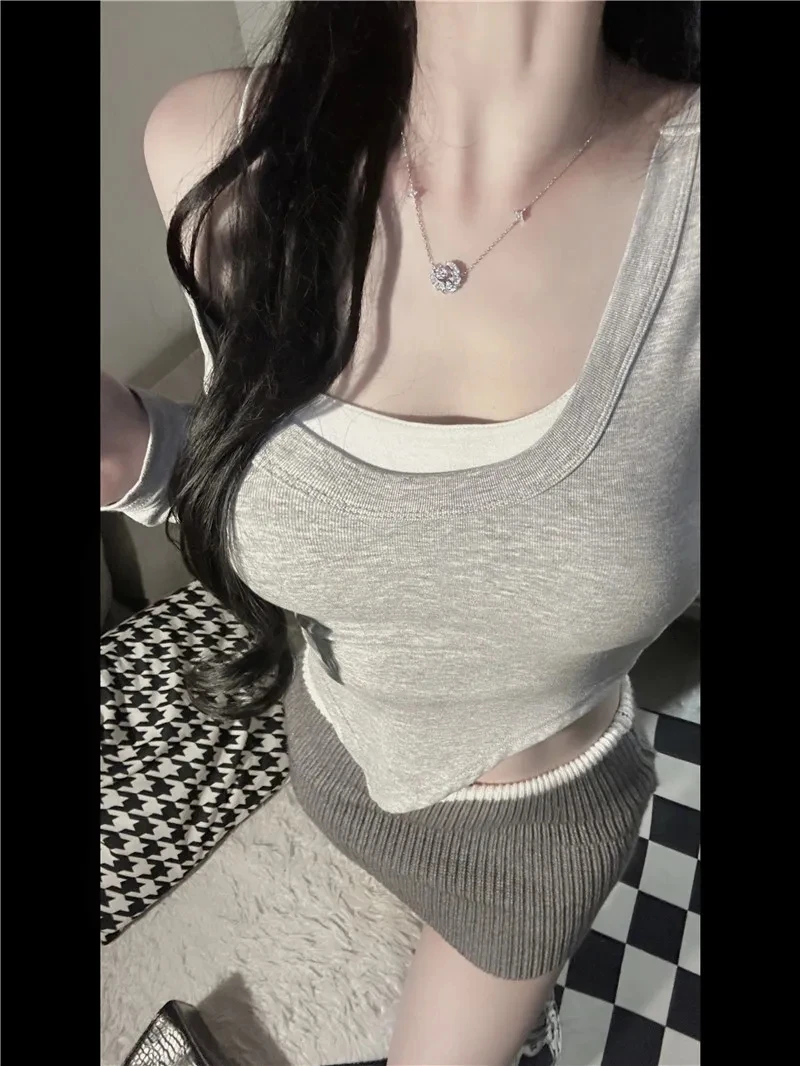 

Весенне-осенний женский комплект Long Sve Faion, облегающий сладкий и пряный костюм-двойка из смеси полиэстера