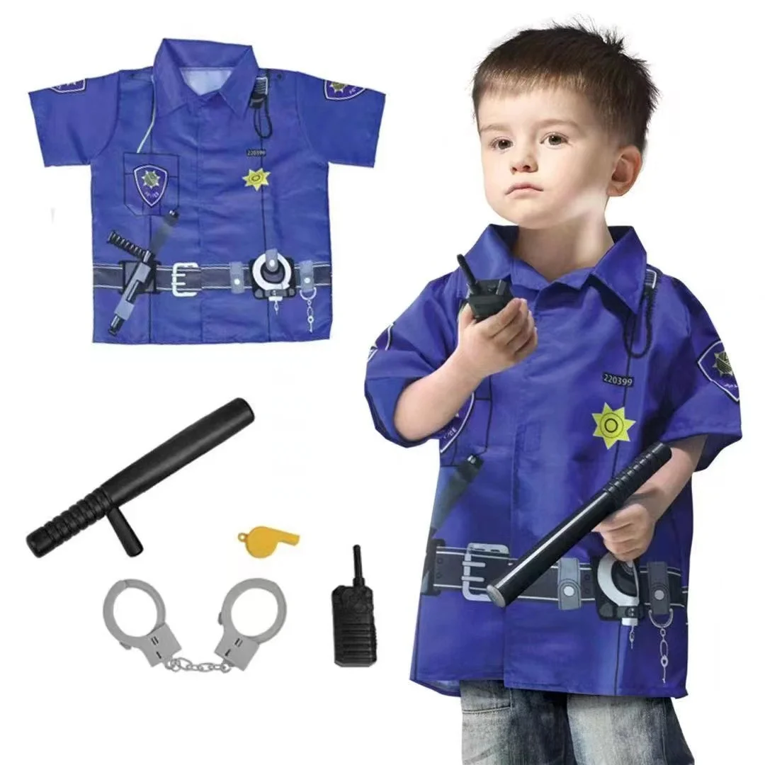 Children's loween Costume Stage Performance Outfit Little Doctor Firefighter Nurse Engineer Lawyer Six-One Costume