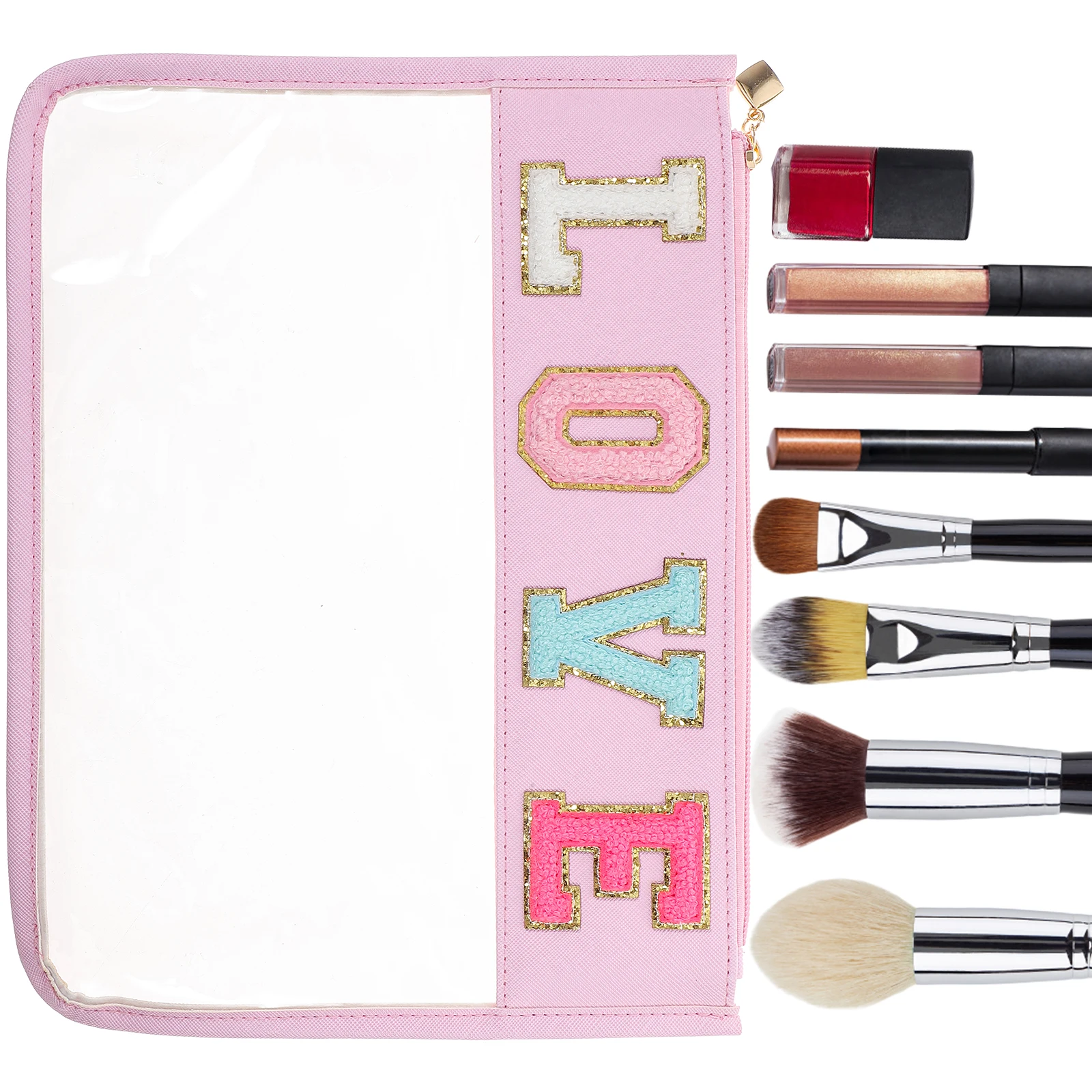 

PVC Waterproof Zipper Bag Makeup ganizer Travel Toiletry Snack Storage Pouch Reusable Zip Bags for Women Daily Shopping