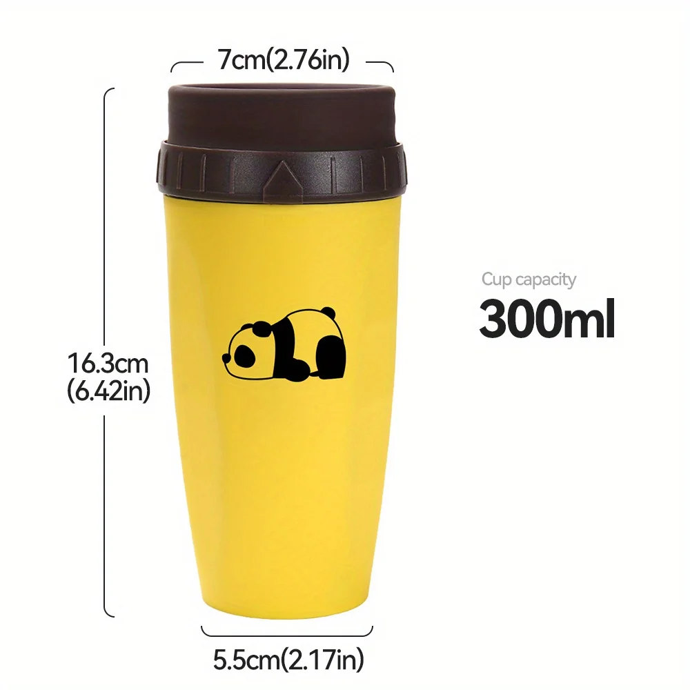 300ml rotary switch twist cup BPA-free outdoor camping plastic straw cup coffee cup flat bottom cup suitable for outdoor fitness
