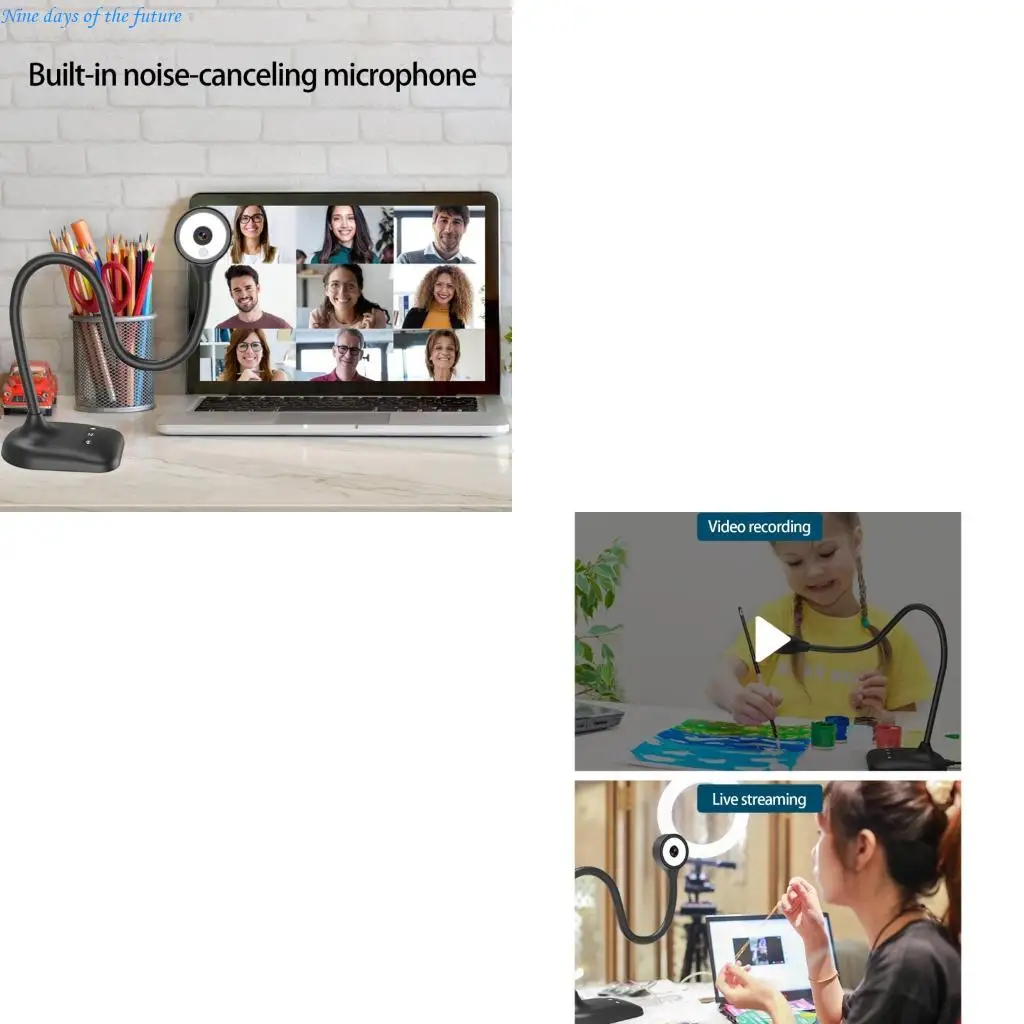 

USB Compatible Clear Webcam USB Document Cameras For Zooming Chat Team Featuring CMOS Sensors And Noise Reductions E65A