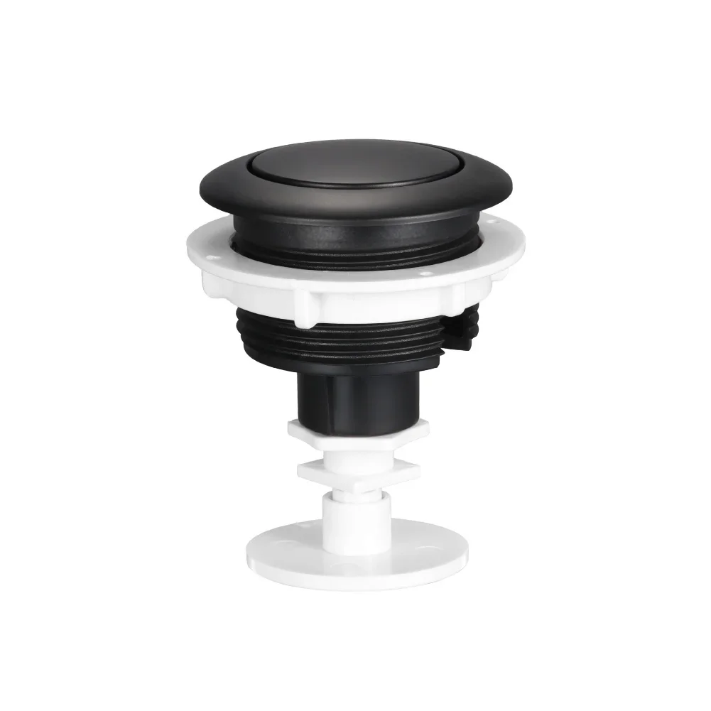 

For Toilet Repair Toilet Flush Button Accessory Siler Black ABS Plastic Construction Single Button Configuration