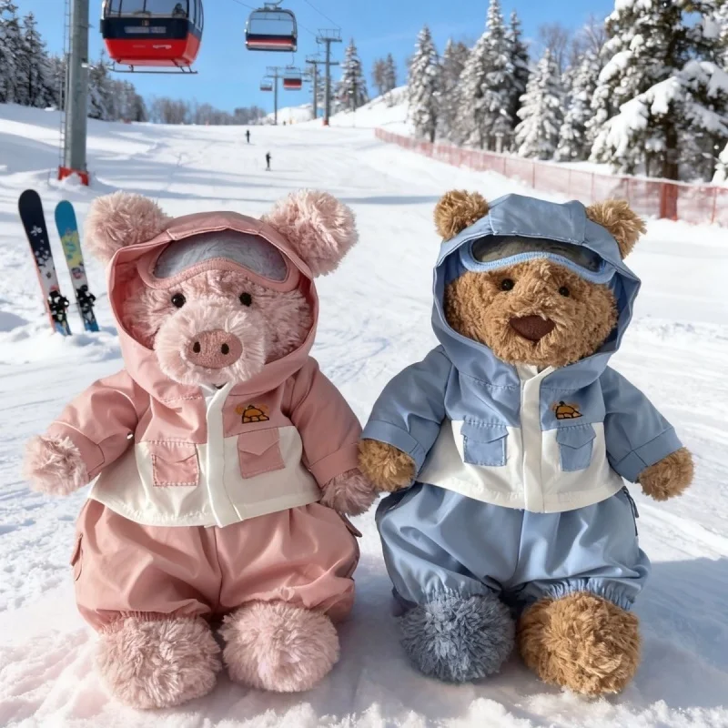 

2025 New Only handmade baby clothes homemade Barcelona bear Banabus pig Bonnie rabbit Christmas ski suit cute winter clothes