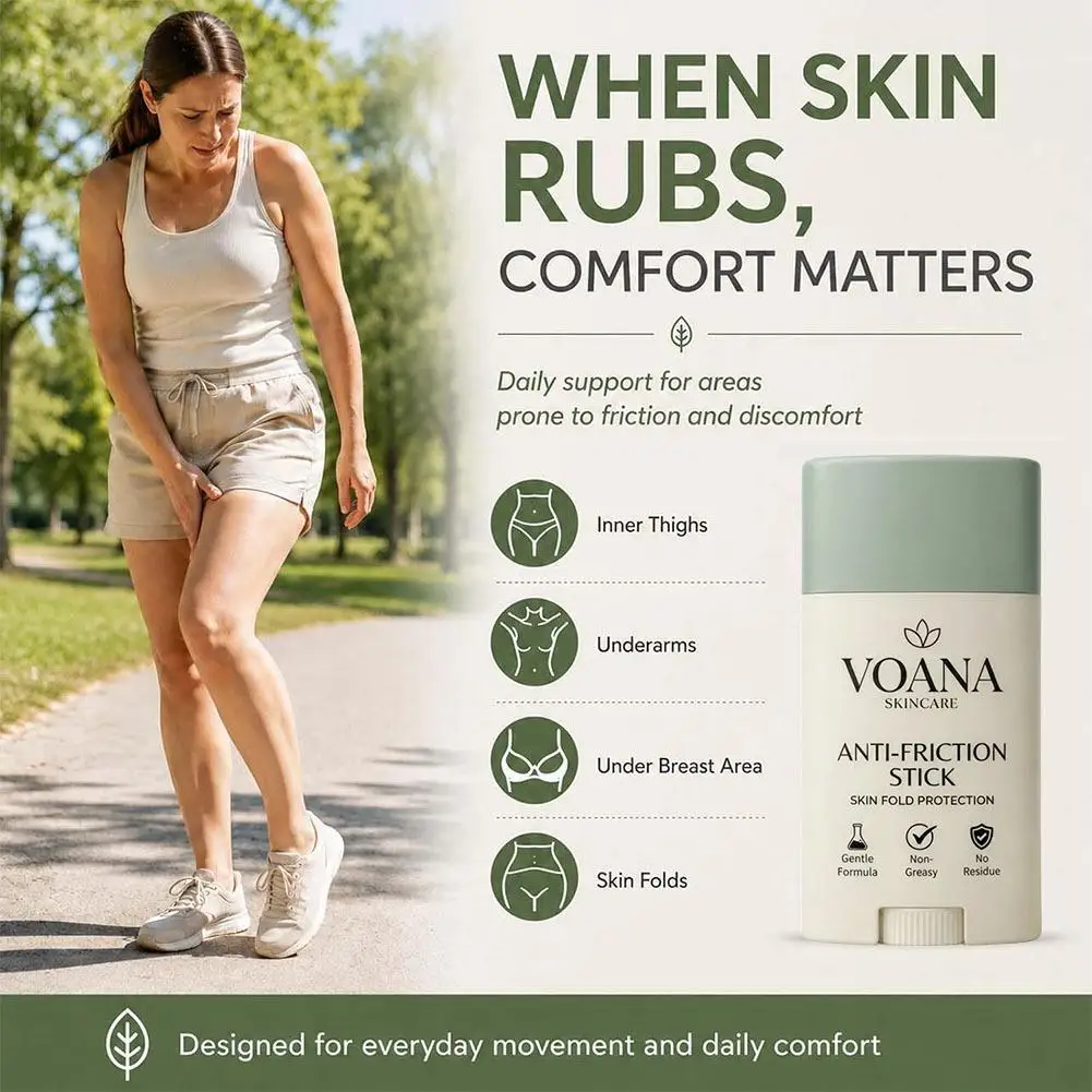 Skin Fold Protection Anti Friction Stick, Gentle Formula Moisturizing Skin Anti-Friction Body Stick,Water&Sweatproof Smooth Skin