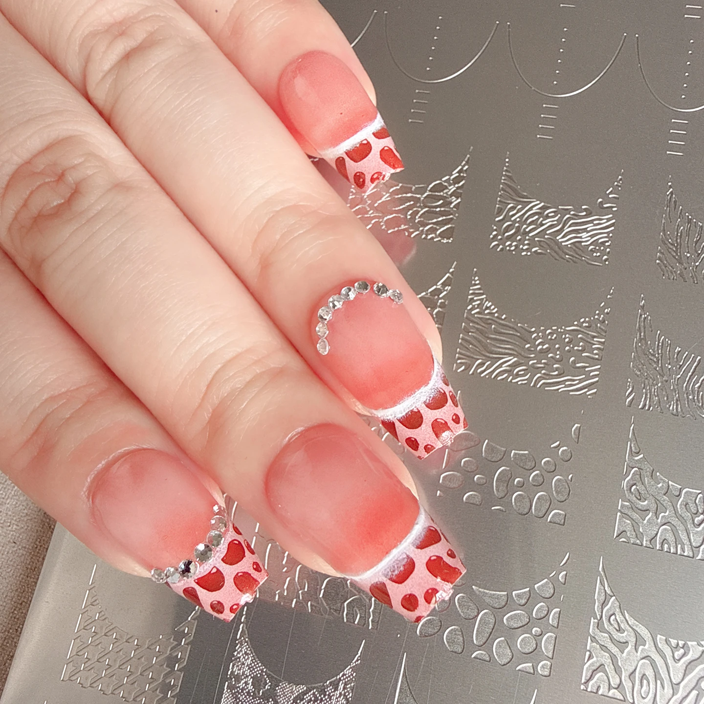 XMQ Nail Art Stamping Plates Fire Image Templates for DIY Nail Design