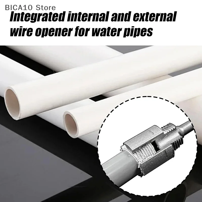 Integrated Internal & External Pipe Threading Tool PVC Pipe Threader Pipe Threading Tool 1/2'' 3/4'' Dies Electric Drill