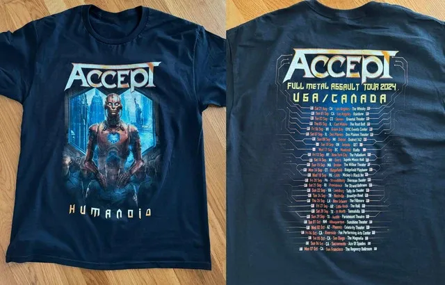 Accept Band Humanoid Tour 2sides T-shirt