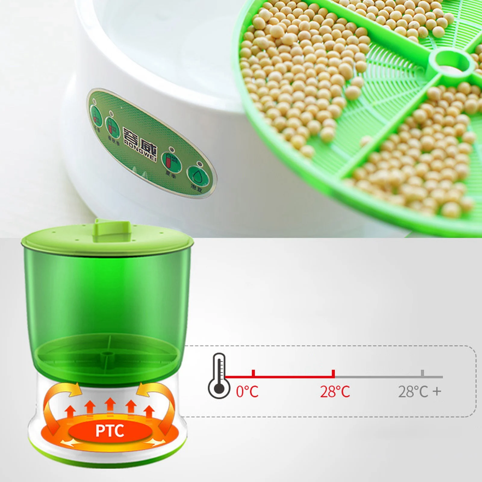 Bean Sprouts Machine Large Capacity Food Grade High Safety 360 Degrees Sprayer Widely Used Bean Sprouts Grow Kit Sprout Grower