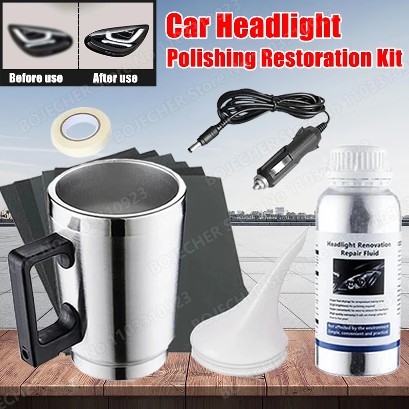 Car Headlight Restoration Kit Headlight Repair Polish Kits Car Accessories Headlamp Anti-Scratch Detailing Cleaning Maintenance