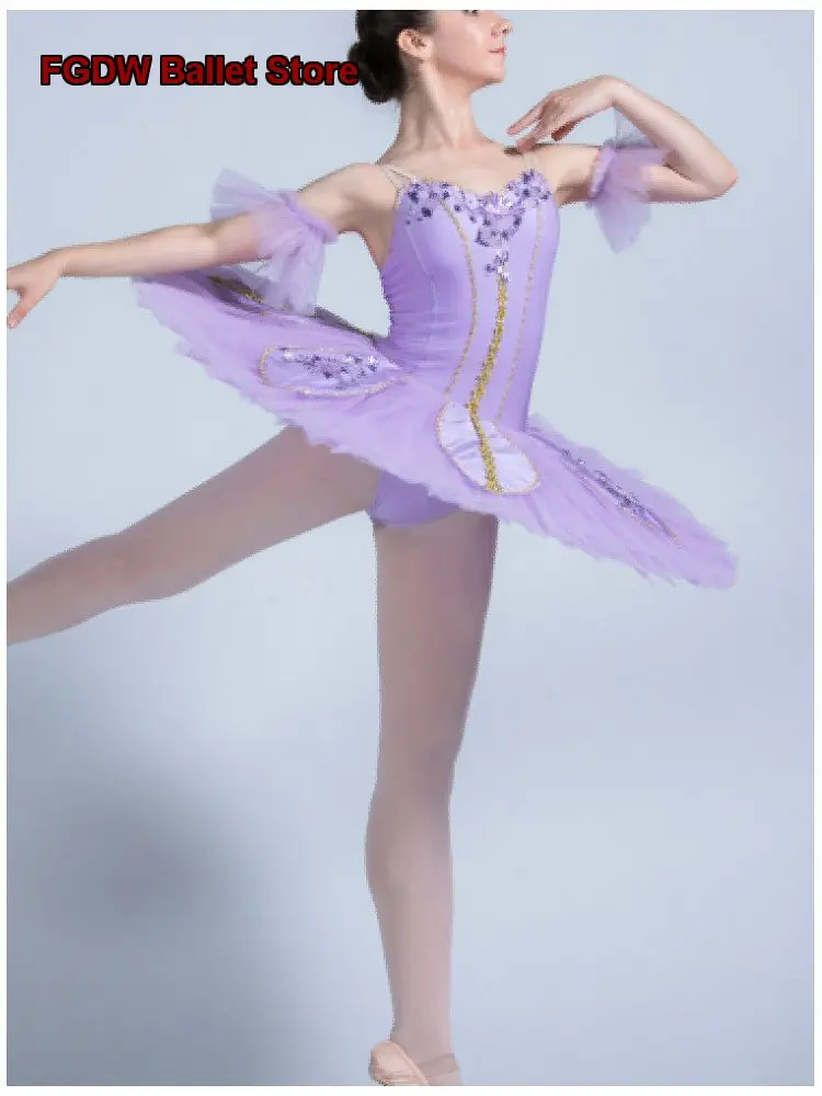 Sleeping Beauty Tutu Dress Children's Professional Competition Dance Purple Tutu Adult Kids