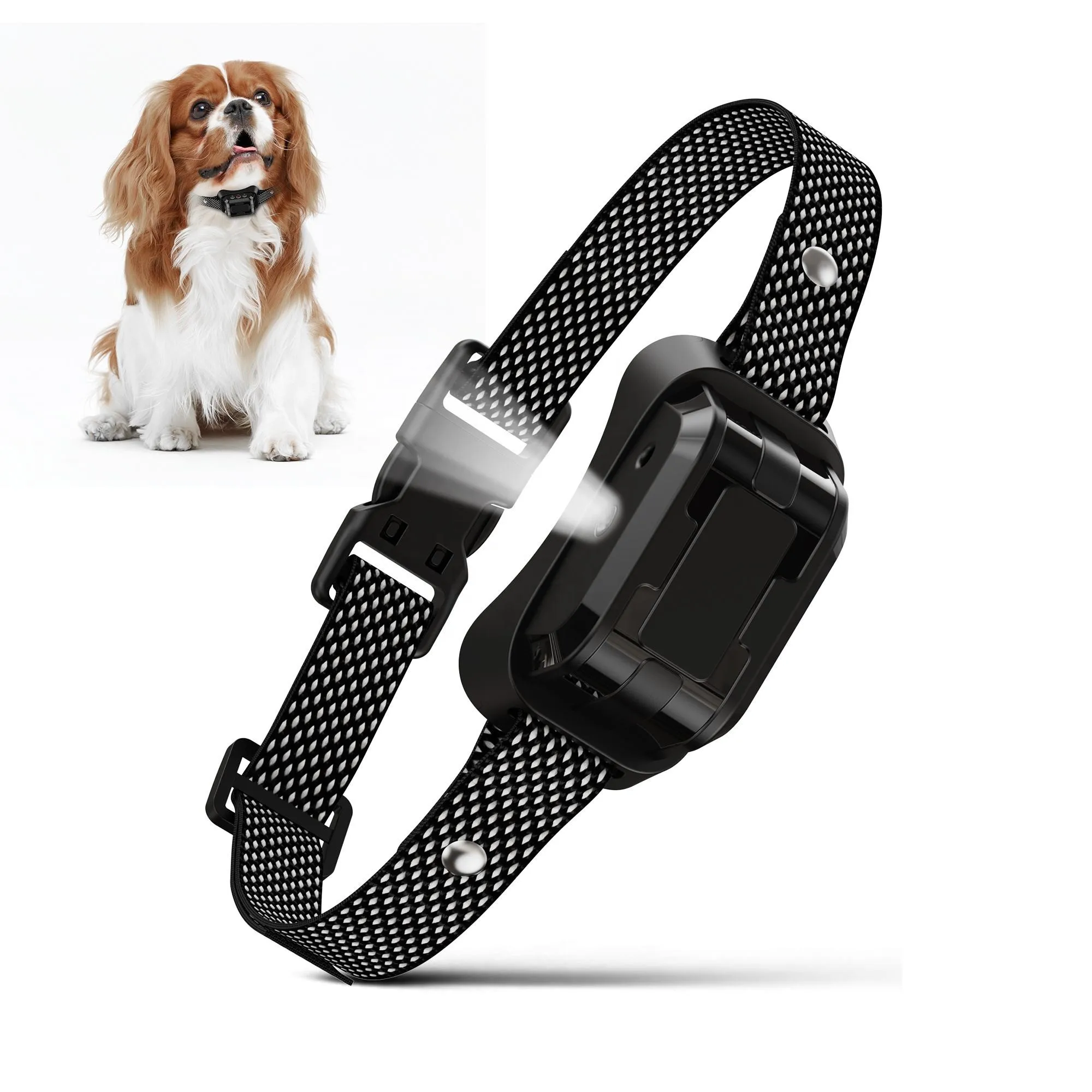 Spray Anti Bark Collar Auto Training Rechargeable Waterproof No Shock Humane Bark Stop Training (No Citronella Refill)