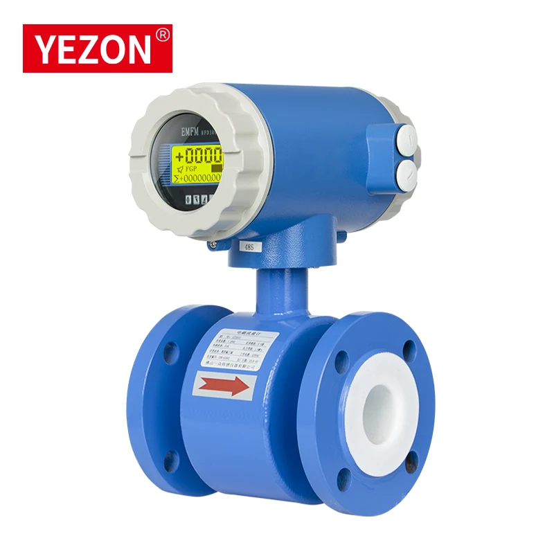 

YEZON PL111 Electromagnetic Integrated PTFE Milk liquid Flow Meter Manufacturer DN25 DN50 Electromagnetic Flowmeter