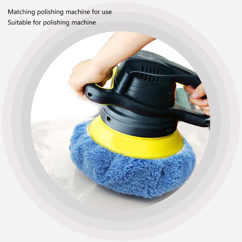 10Pcs/Set Car Orbital Buffer Polisher Pad Bonnet Microfiber Baxer Bonnet Polishing Bonnet Buffing Pad Cover Dropship