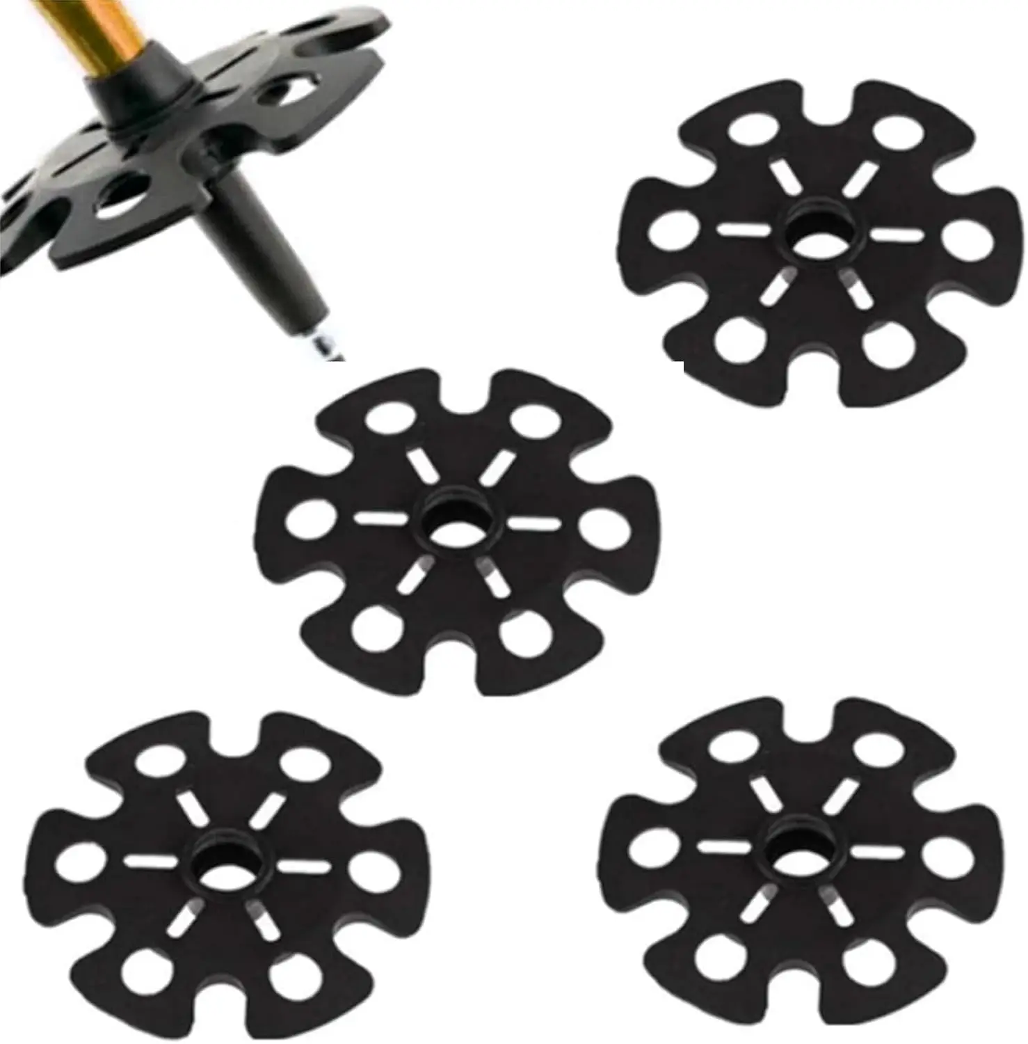 Puntas de repuesto para bastones de trekking, puntas para bastones de senderismo, puntas para bastones de esquí, puntas tipo copo de nieve, puntas para barro, puntas para nieve, puntas de goma