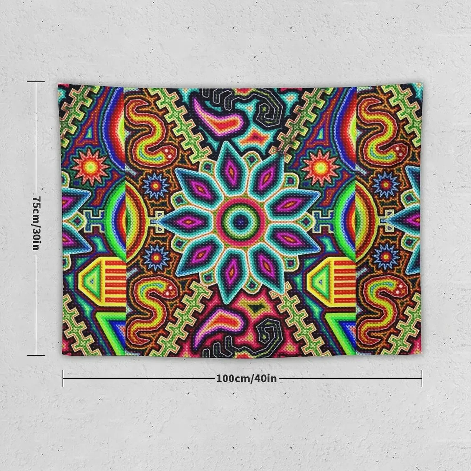 Huichol Art Mexico Tapestry Bedroom Decorations Bedroom Decor Wall Hangings Decoration Things To Decorate The Room Tapestry