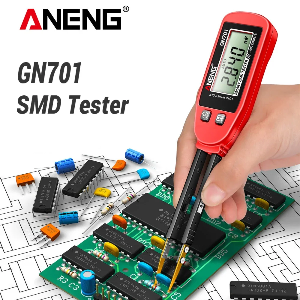 

ANENG GN701 Digital Smart SMD Tester Electrical Multimeter Resistance Capacitance Continuity Diode Test Meter Electrician Tools