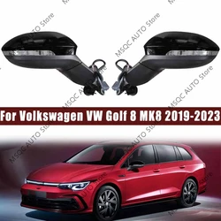 For Volkswagen VW Golf 8 MK8 2019-2023 Car Rearview Mirror Assembly Auto Electric adjustment Heating Electric Folding