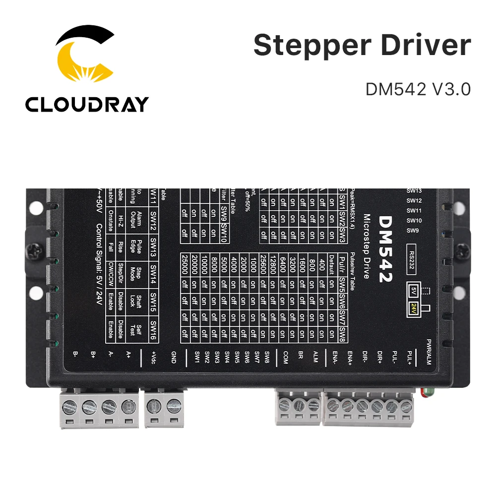 Cloudray Leadshine 2-fase stappenmotor driver DM542 V3.0 20-50VAC 1,0-4,2A