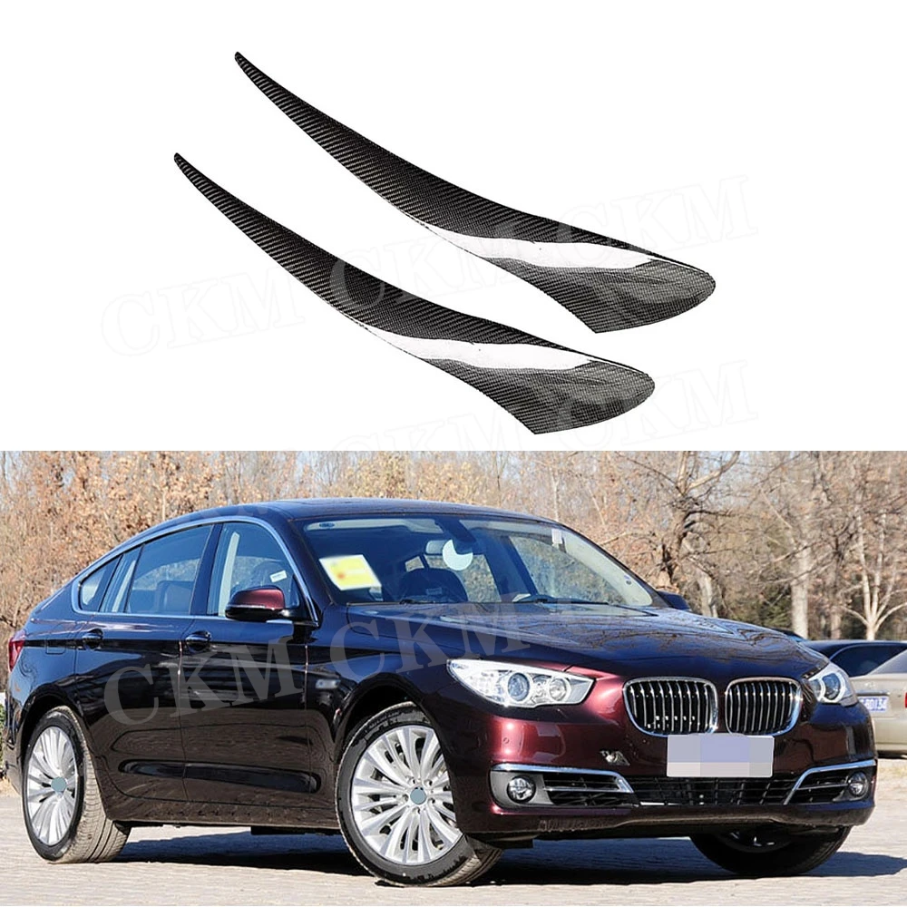 

CKMUUER автомобильный Bodykit из углеродного волокна, наклейка на переднюю фару, наклейка на брови, накладка на веко для BMW 5 серии GT F07 2009-2017