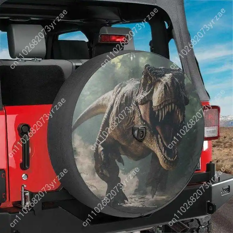 T-Rex Dinosaur Various Models Spare Car Tire Cover Sand Dust Prevention Protect Wind Rain Tire Cover Sturdy Durable Tire Covers