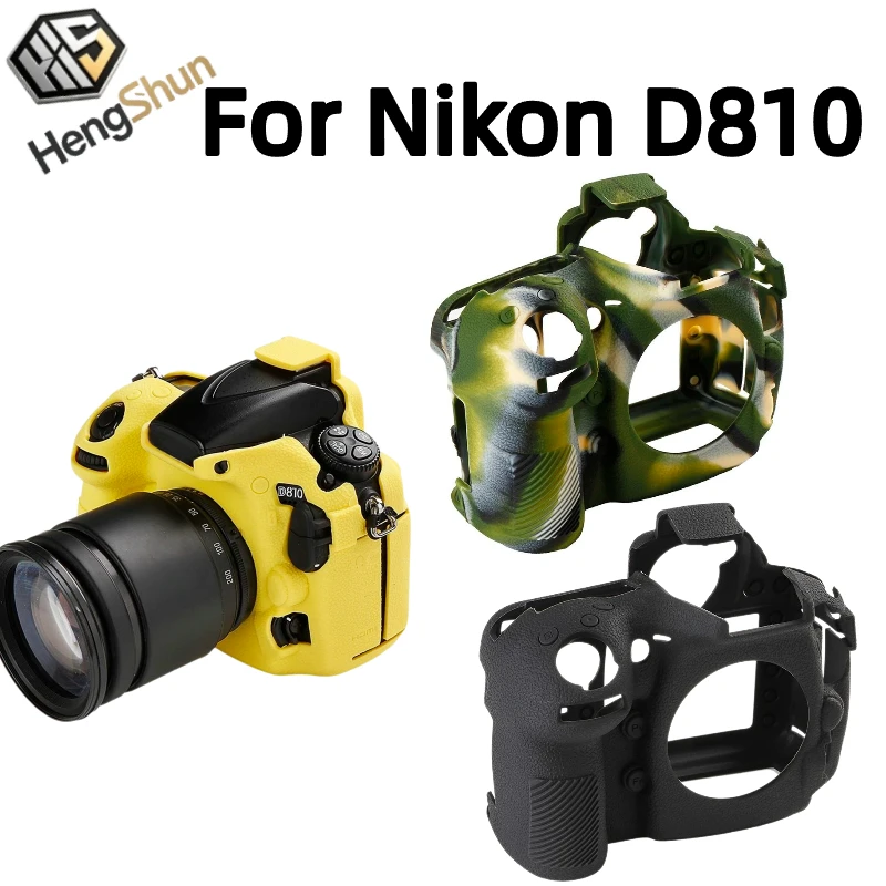 For Nikon D810 Digital Camera Silicone Case Camera Bag Anti-Scratch Soft Silicone Protective Case + 1PCS Free Tempered Film