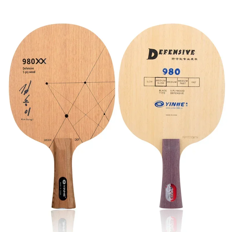 YINHE 980/980XX Cutting Table Tennis Blade 5Ply Pure Wood Korea Kim Song I Ping Pong Paddle Tabletennis Racket Short Long Handle