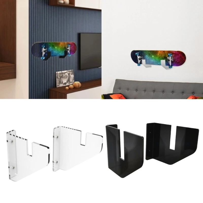 H58D Skateboard Wall Mount Display Skate Deck Wall Mount Horizontal Skateboard Hanger