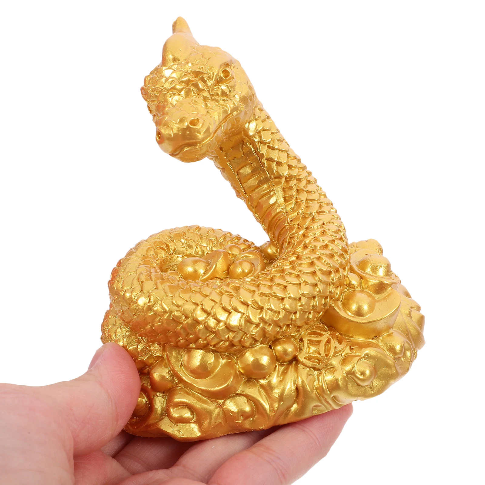 

Resin Snake Statue Zodiac Delicate Animal Sculpture Desktop Garden Decoration Mini Snake Gift Home Decor Craft