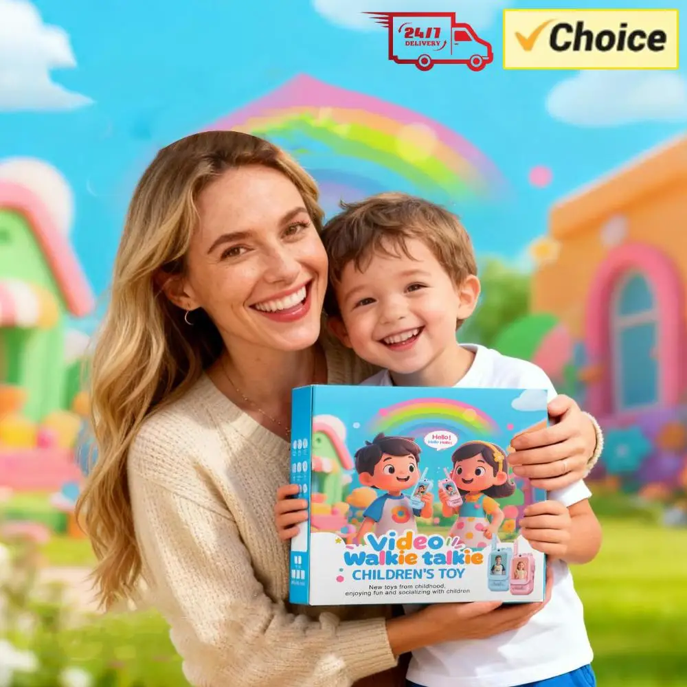

Видеодомофон-рация для детей, 2 шт., перезаряжаемые детские рации с видео для мальчиков и девочек 3-10 лет