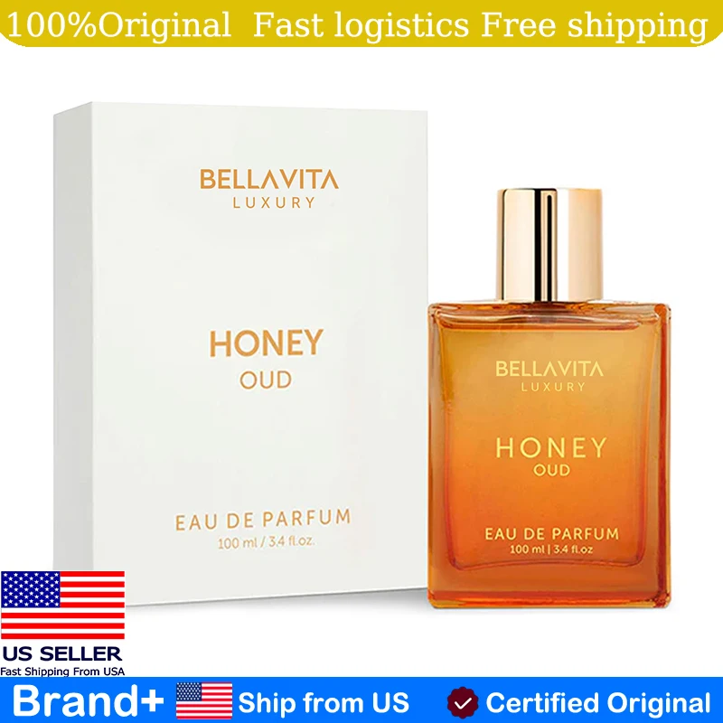 

Bellavita Luxury Honey Oud Eau De Parfum 100ml Hair and Body Spray Long Lasting Fragrance Cologne Birthday Gift Portable Natural