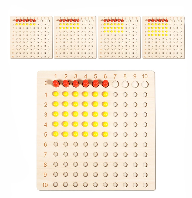 Montessori 99 Multiplication Board Maths Teaching Aid Multiplication and Division Board Early Education Children's Puzzle Toys