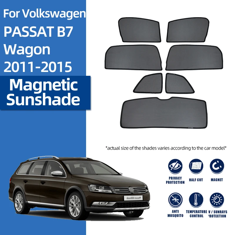 

For Volkswagen VW Passat B7 Variant 2010-2015 Magnetic Car Sunshade Shield Front Windshield Rear Side Window Sun Shade Curtain