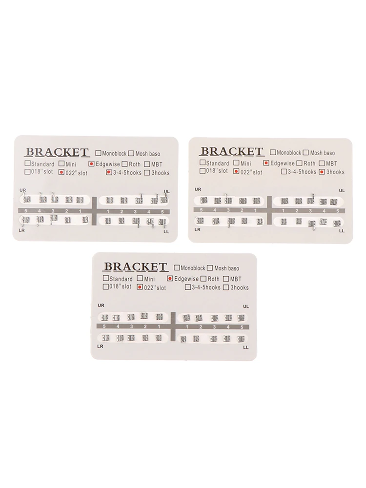 Neues 20-teiliges Set Dental-Orthodontie-Mini-Edgewise-Metallbrackets 3 mit Haken 3 4 5 mit Haken/ohne Haken – Detail 8