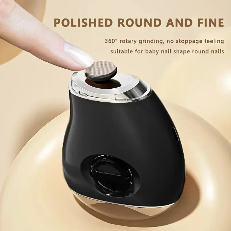 Double-Headed 3 Gears Electric Nail Clipper With LED Light  Cute Mango Shape Trimmer And Polisher Baby Toes Nail Clipper