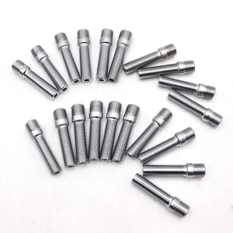 Pack of 20, car accessories modified wheel hub reverse string screws M12 M14 bolt length 50mm reverse string screws