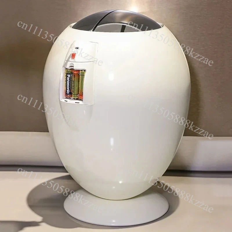 Smart Trash Can Induction Type Trash Bin Plastic Container Bidirectional Opening and Closing Wastebasket with Anti-toppling Base
