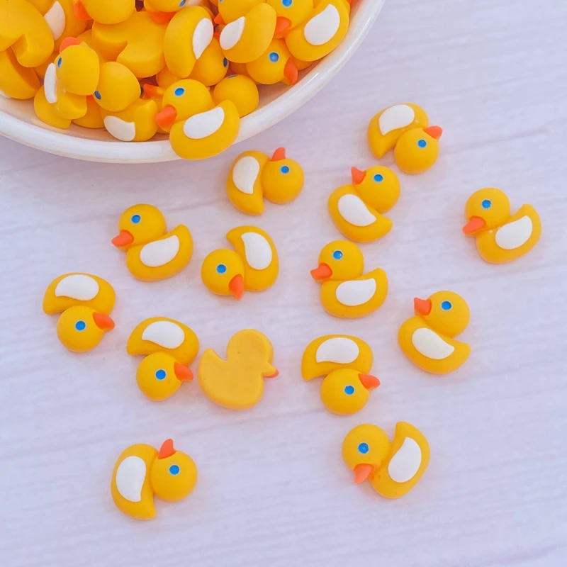 20Pcs New Mini Cute Cartoon Duck Series Flat back Resin Cabochons Scrapbooking DIY Jewelry Craft Decoration Accessorie