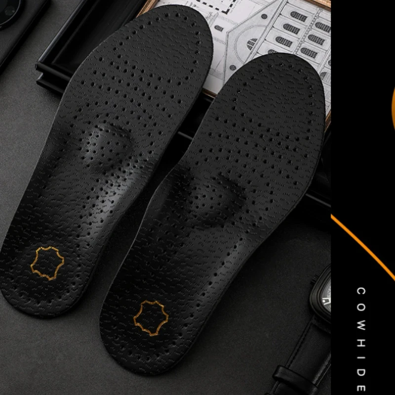 Plantilla ortopédica de cuero, soporte ortopédico para arco, empeine, pie plano, almohadilla para zapatos, látex PU, antibacteriano, carbón activo, cuidado de los pies, Unisex