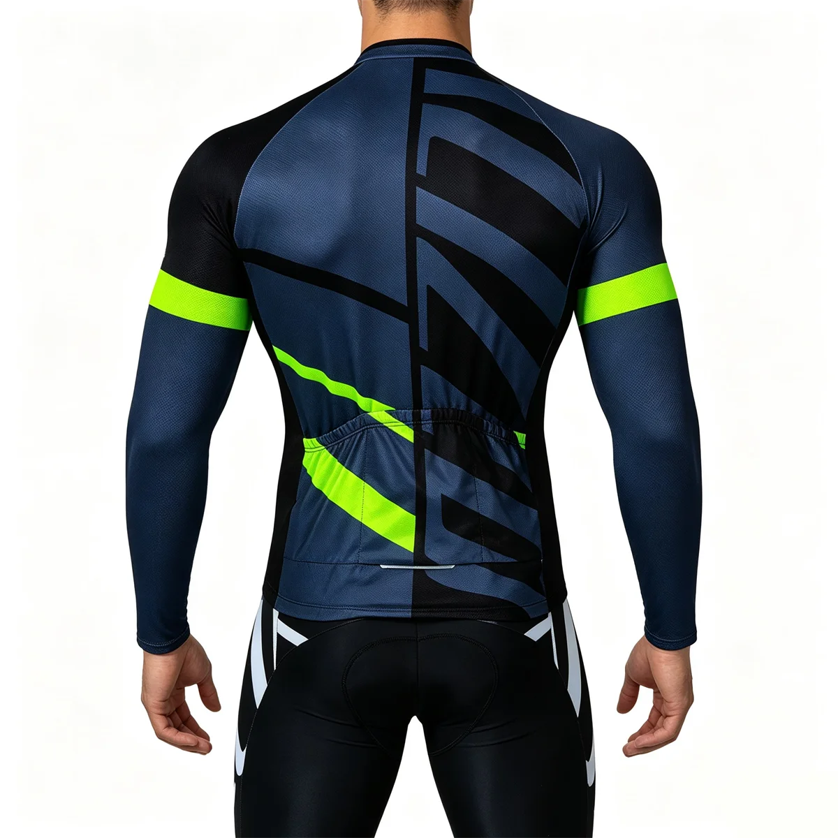 Winter-Thermo-Fleece-Radtrikot Herren MTB-Bekleidung 2027 Bluse Uniform Fahrradbekleidung Komplettes Tricuta-Latztrikot-Set – Detail 13