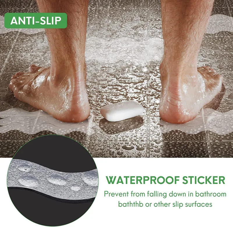 24 Pcs Non Slip Bathtub Stickers,Anti Slip Shower Stickers,Bathtub Non Slip Decals for Bath Tub,Shower,Stairs Bath Safety Strips