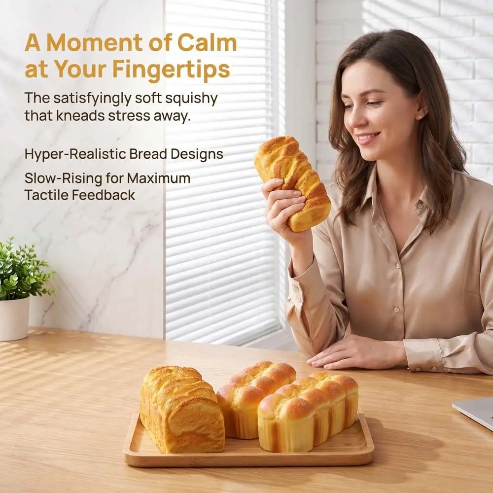 Simulated Long Bread Squeeze Prank Decoration Slow Rising Sensory Fidget Big Toast Realistic Soft Elastic