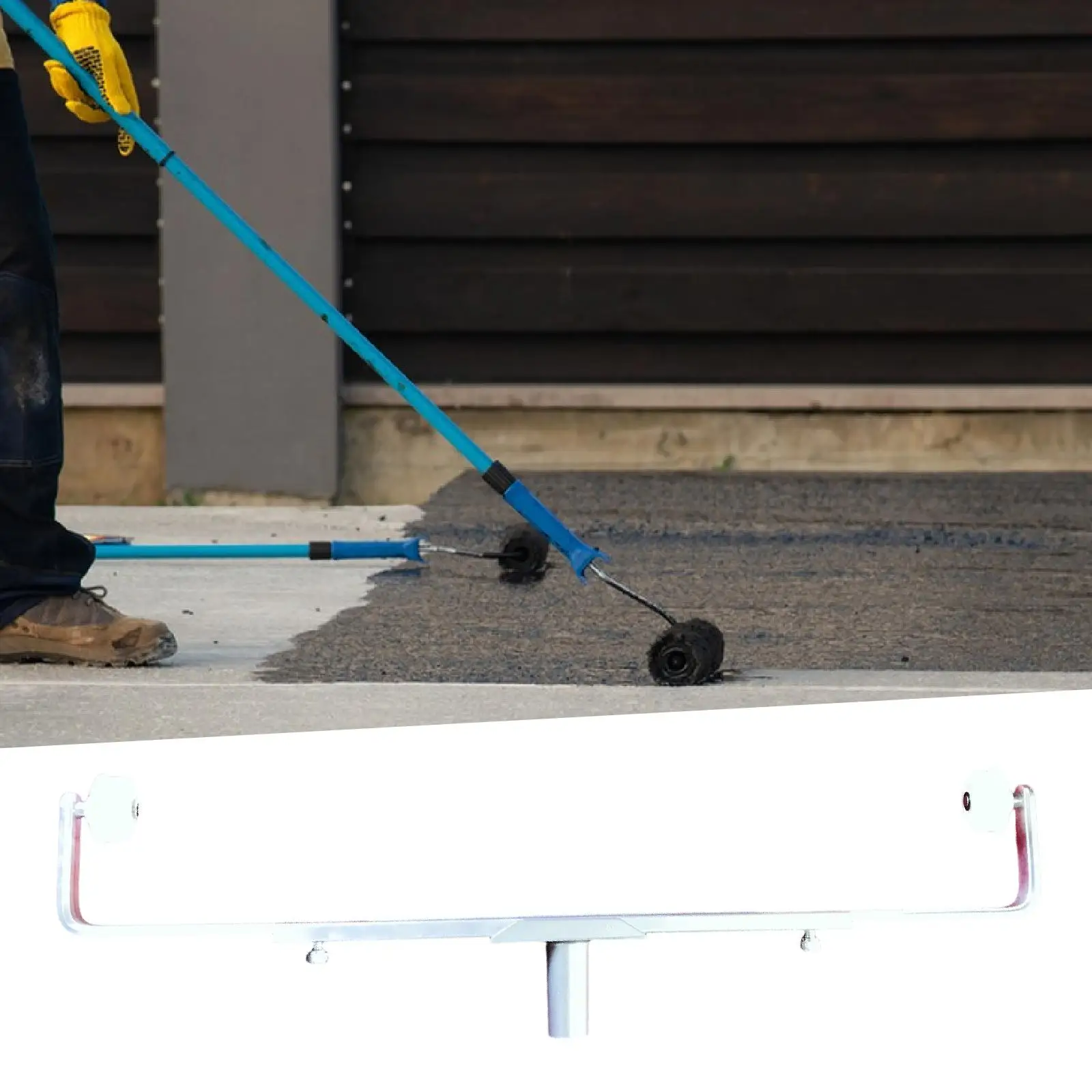 Picture 5: Professional Adjustable Paint Roller Frame Aluminum Handle for Large Wall Projects for Workshop Garage Decor