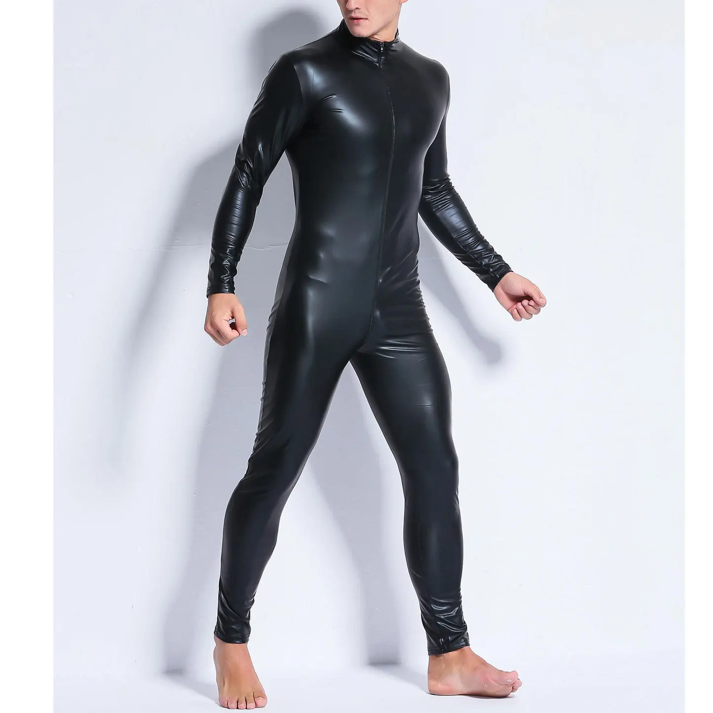 Mens stretch jumpsuit tight fitting stage performance suit performance suit for men