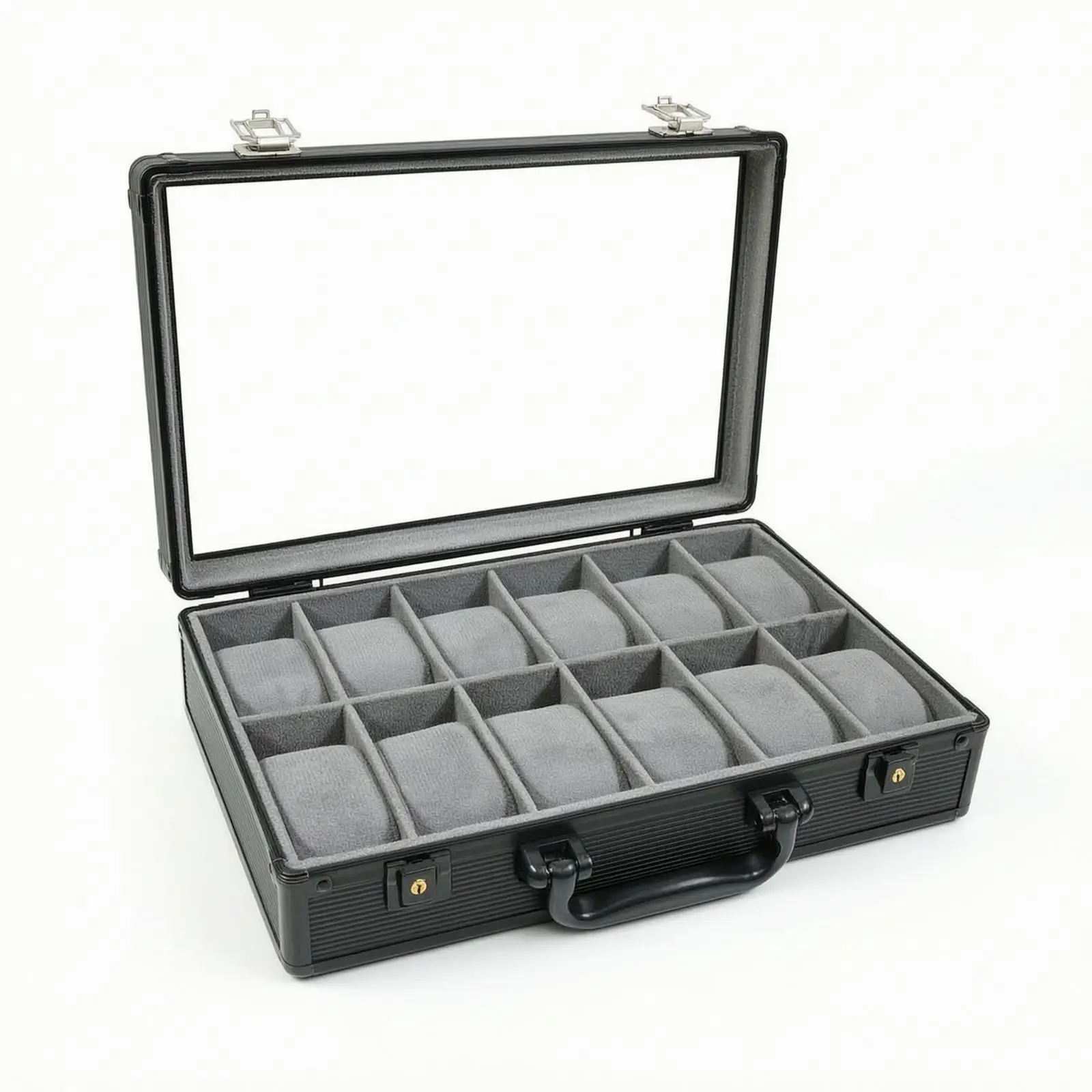 Portable Watch Case with Transparent Lid, Robust Construction