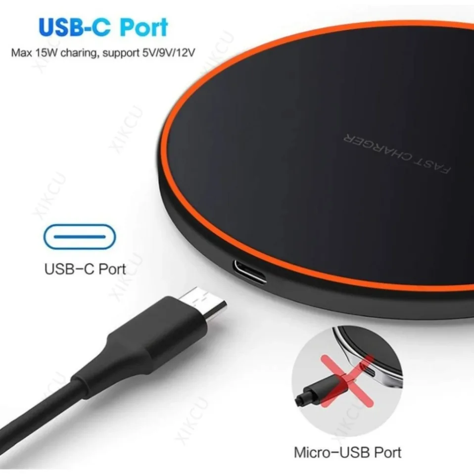 Fast Wireless Charger Pad For iPhone 17 Pro Max/17 Pro 16 15 14 13 12 Aipods Pro 4/3 Fast Charging Station For Samsung S25