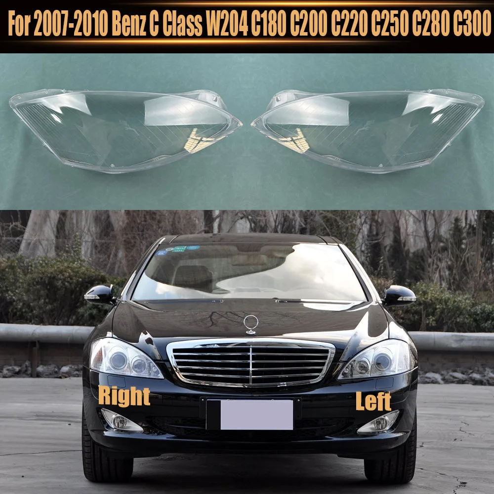 

For 2007-2010 Benz C Class W204 C180 C200 C220 C250 C280 C300 Headlight Transparent Cover Lampshade Headlamp Shell Plexiglass