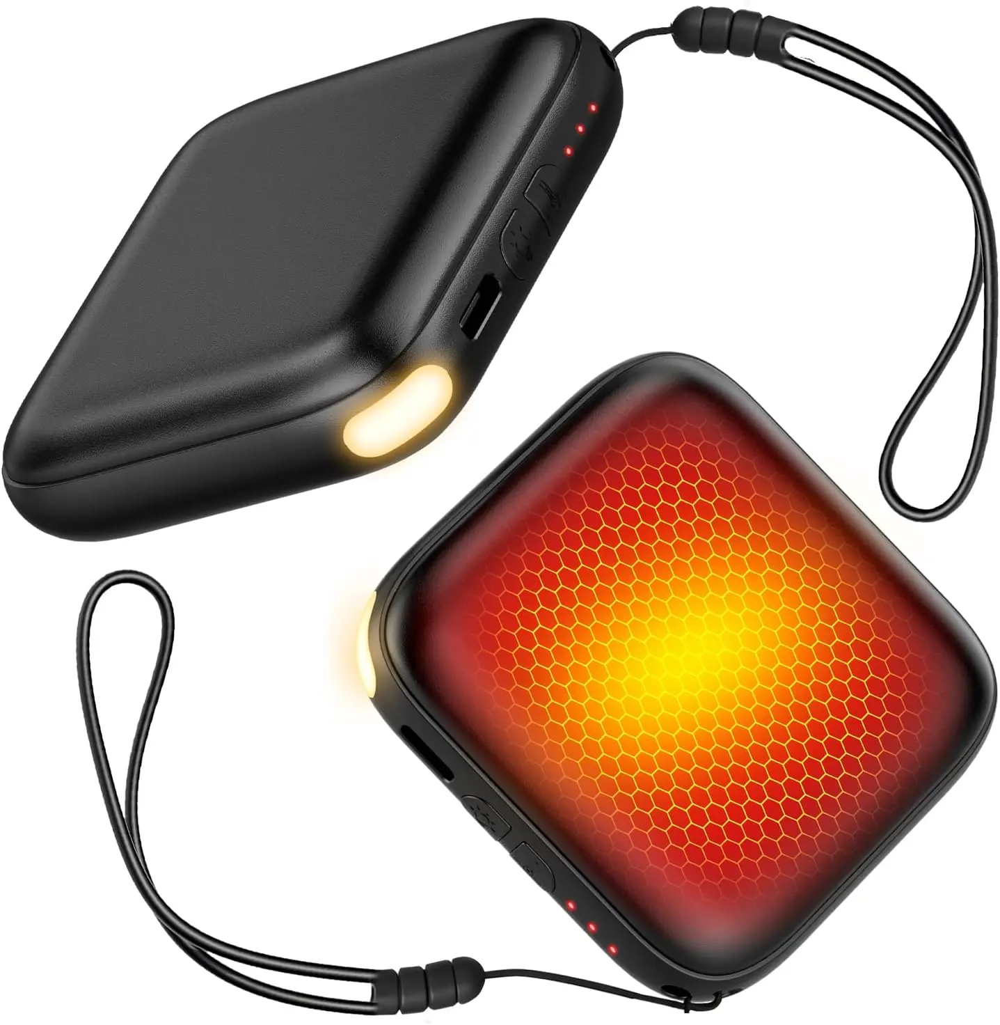 

Rechargeable Hand Warmers 2-Pack, 6000mAh 3-Temp Fast Heating with LED, UL Certified, Portable Pocket Heater for Men Women Teens