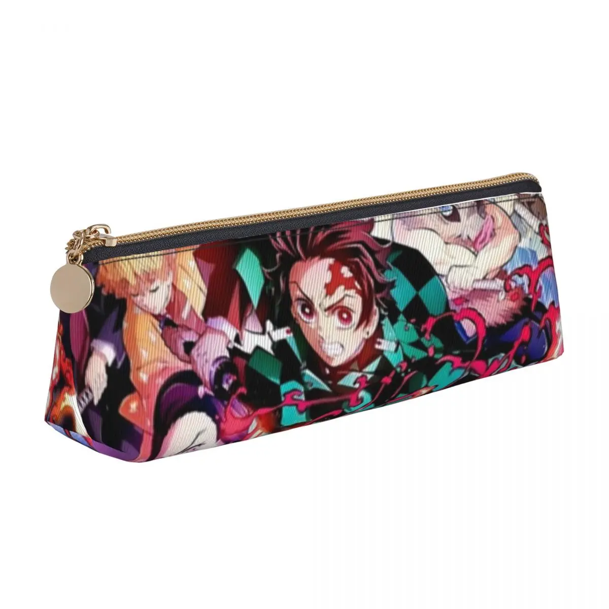 Cute Pencil Case Demons Anime Pen Box Slayers Art japan School Pencil Cases Kids Triangle Design Stationery Organizer