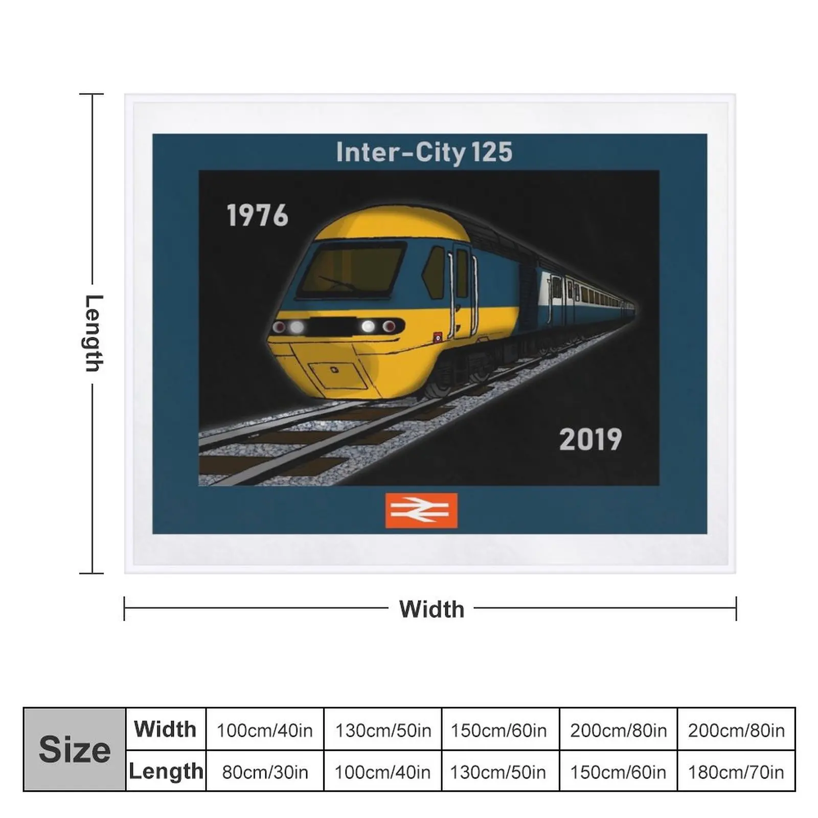 Intercity 125 Throw Blanket Heavy Flannel Fabric Blankets