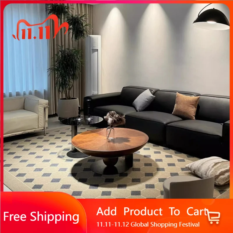 

Living Room Modern Coffee Table Wood Nordic Luxury Round Coffee Table Minimalist Unique Standing Mesa Auxiliar Home Furniture